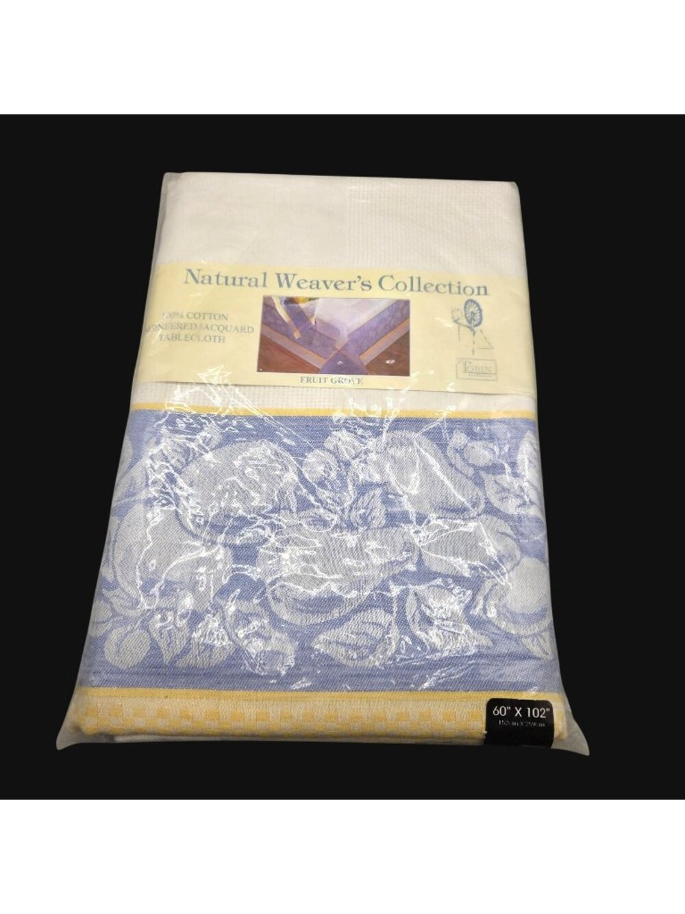 Natural Weavers Collection Fruit Grove 100% Cotton Jacquard Tablecloth 60 X 102